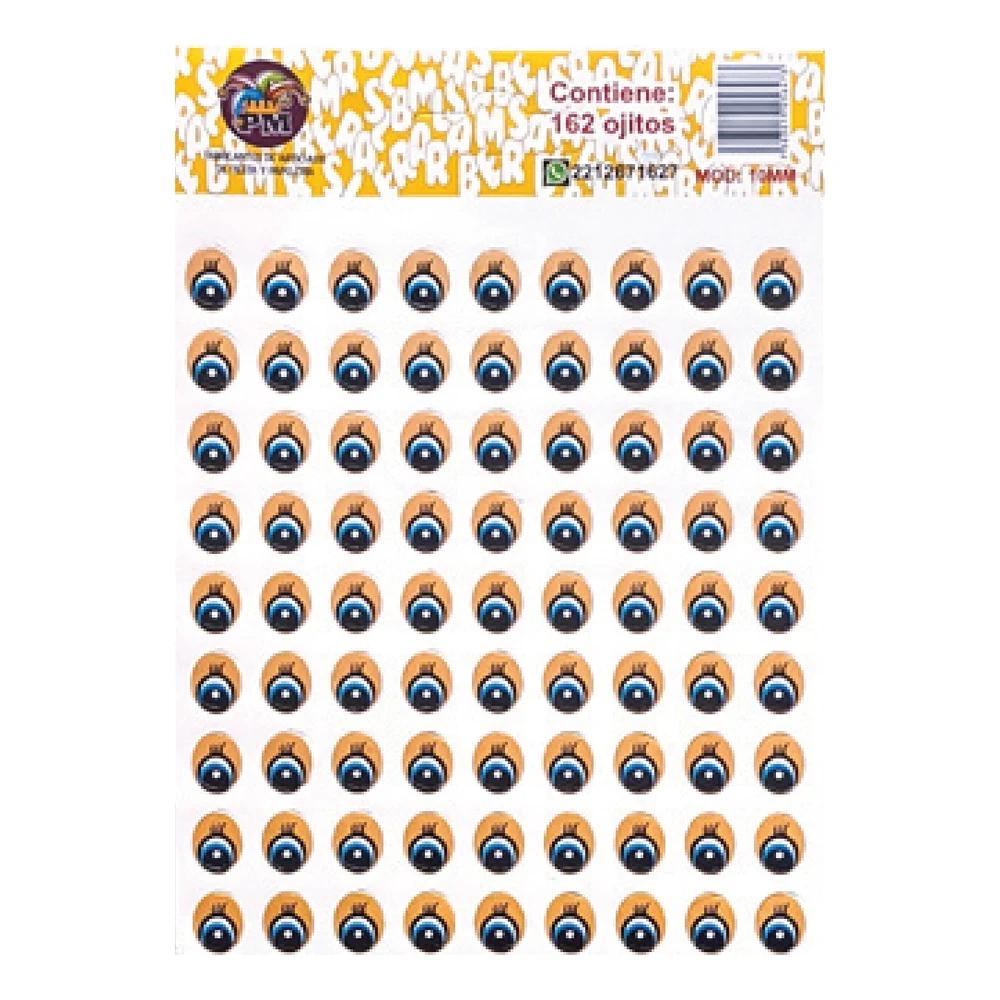 Ojitos adhesivos 10 mm (162 piezas)