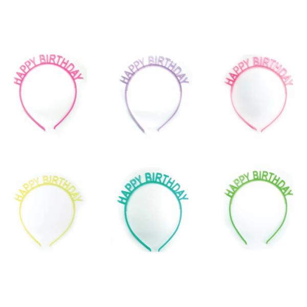 Diadema Happy Birthday con glitter