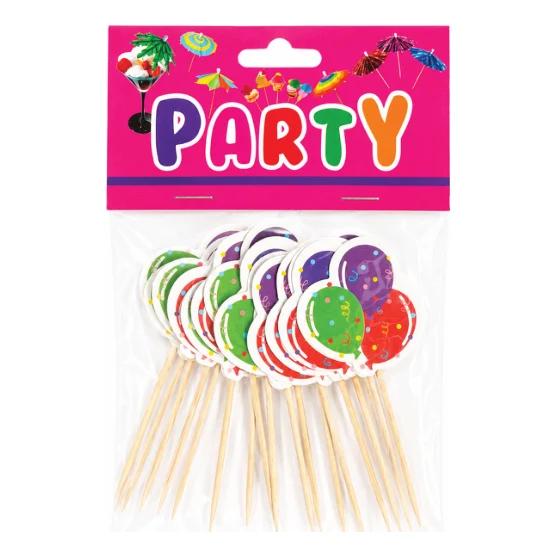 Palillos para coctel de globos de colores