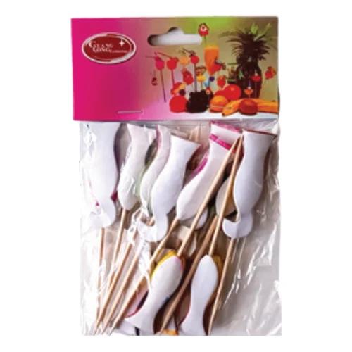 Palillos para coctel con figura blanca