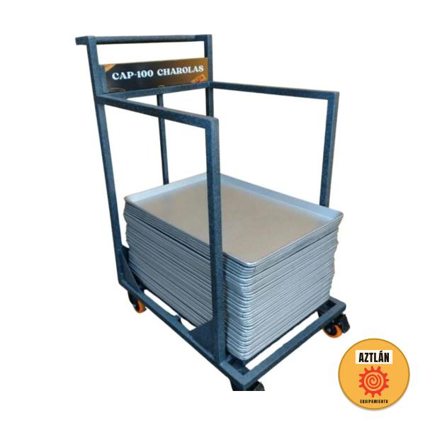 Carro transportador para 100 charolas