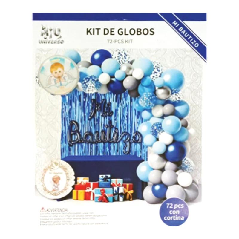 Kit de globos 72 piezas Bautizo niño