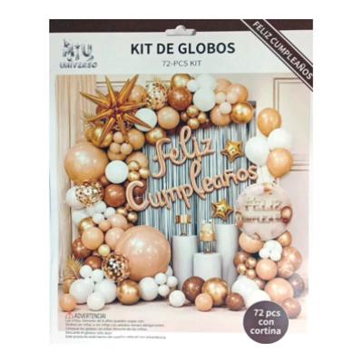 Kit de globos 72 piezas Marrón