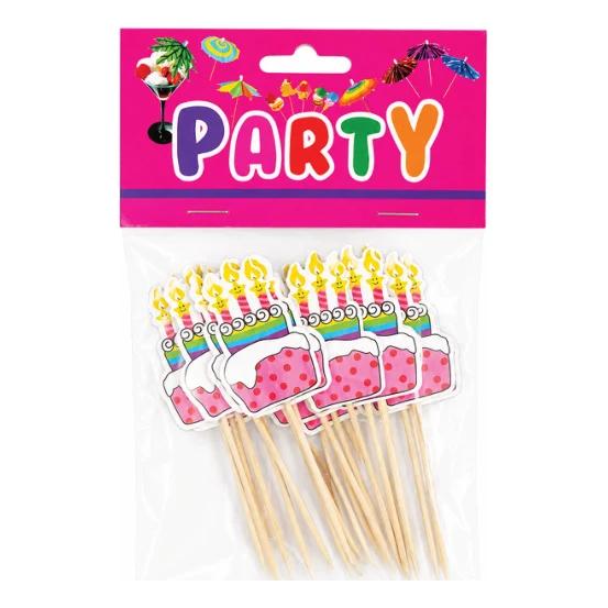 Palillos para coctel de pastelitos de cumpleaños