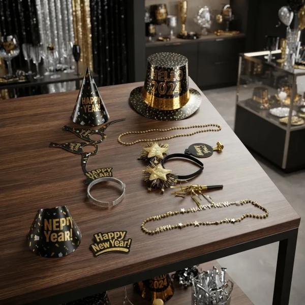 Kit Año Nuevo, Accesorios Para Fiesta Caja Para 25 Personas