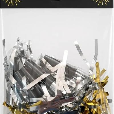 12 Silbatos De Fiesta Con Flecos Metálicos