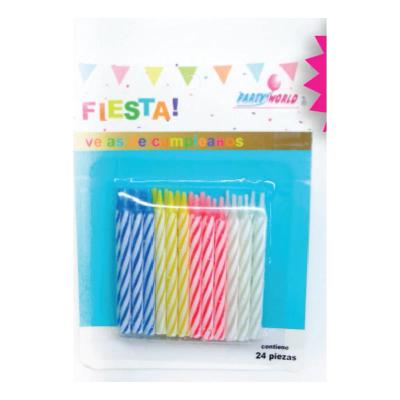 Vela espiral de colores