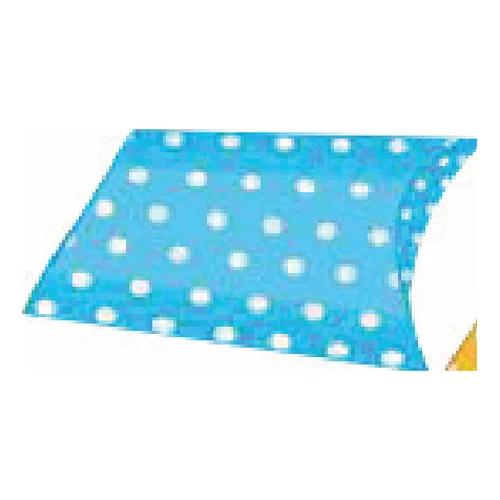 Caja almohada Azul cielo con lunares