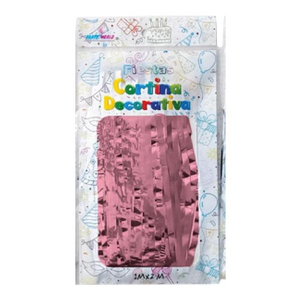 Cortina metálica de tiras Rosa claro
