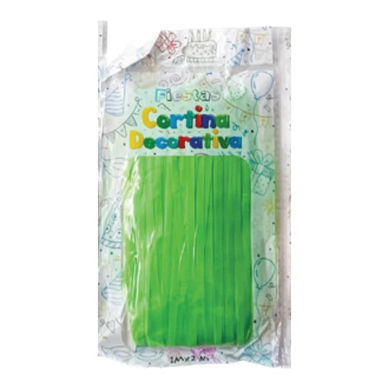Cortina neón de tiras Verde