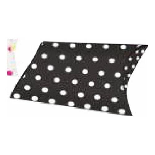 Caja almohada Negra con lunares
