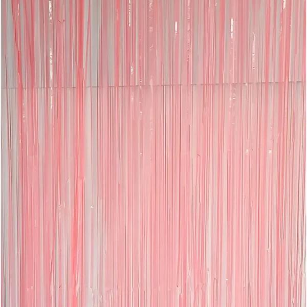 4 Pzs Cortina Para Fiestas Colores Neon 1 X 2 M