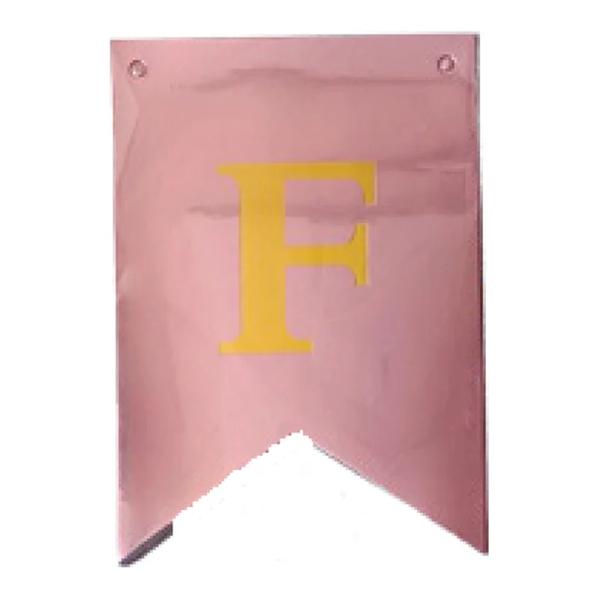 Banderín metálico Rosa gold