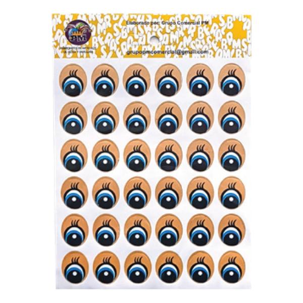 Ojitos adhesivos 18 mm (72 piezas)