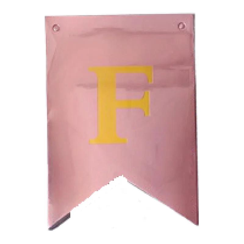 Banderín metálico Rosa gold