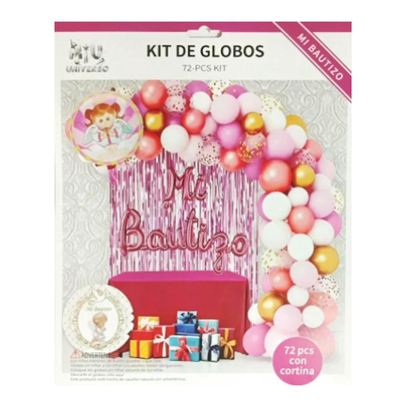 Kit de globos 72 piezas Bautizo niña