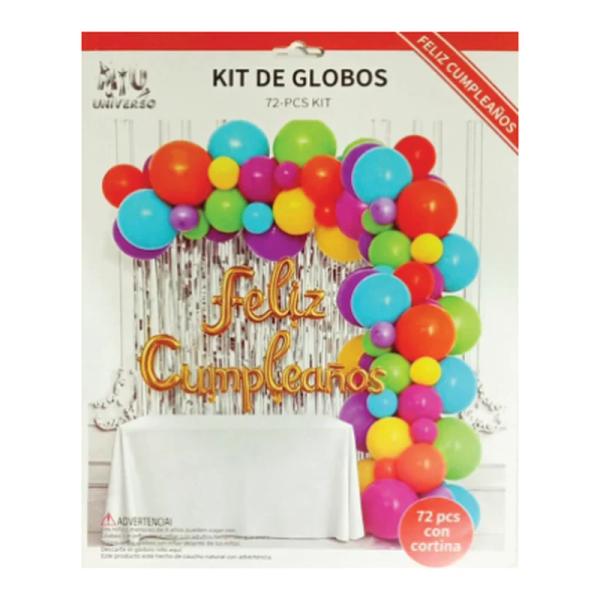 Kit de globos 72 piezas Multicolor