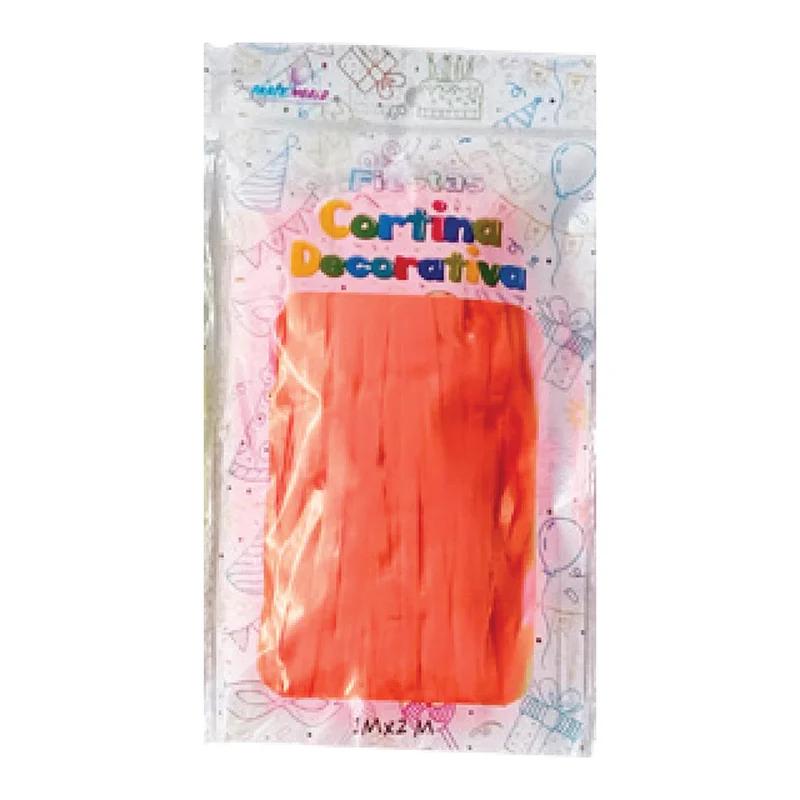 Cortina neón de tiras Naranja