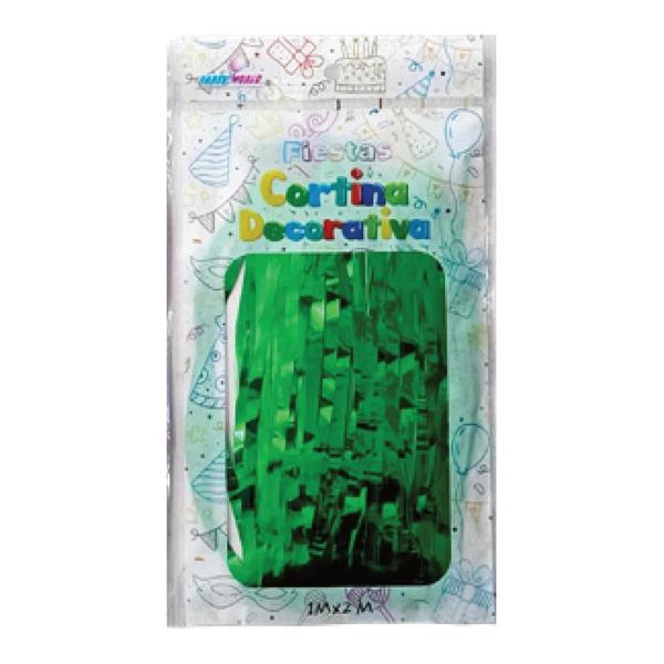 Cortina metálica de tiras Verde