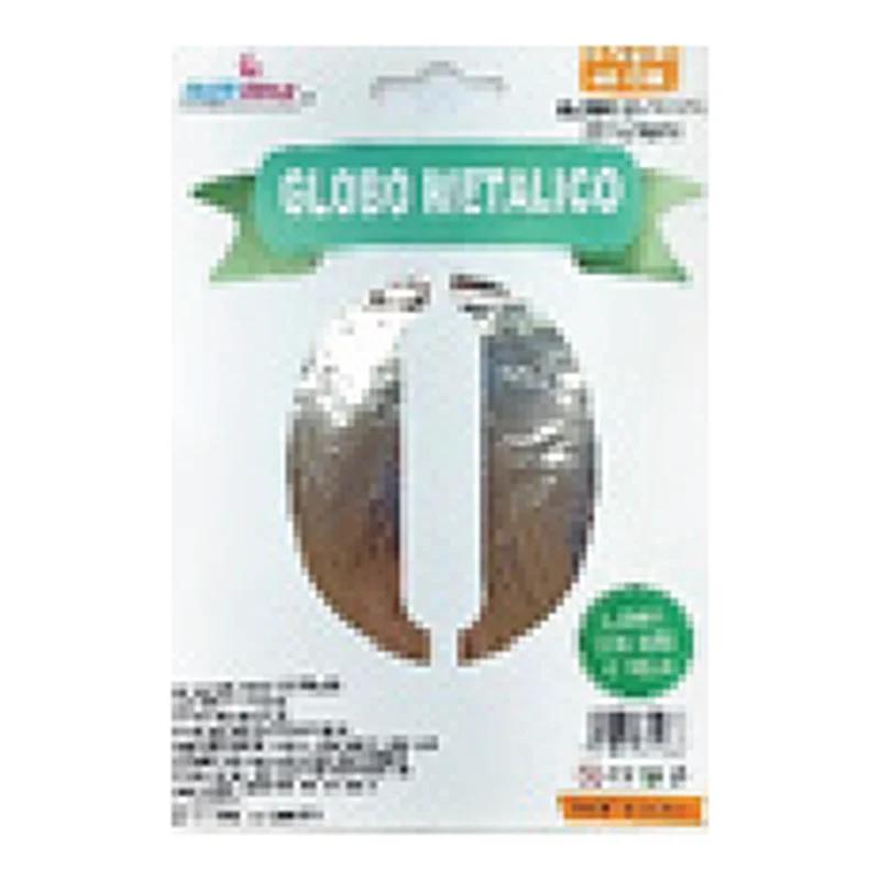 Globo metálico número 0 Plata