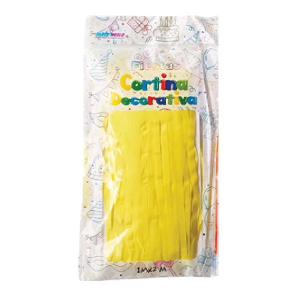 Cortina macarrón de tiras Amarillo