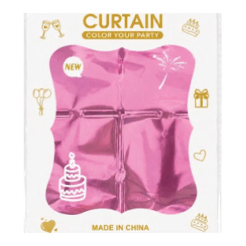 Cortina cuadrada metálica Rosa bebé