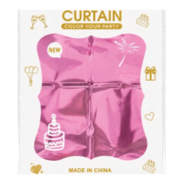 Cortina cuadrada metálica Rosa bebé