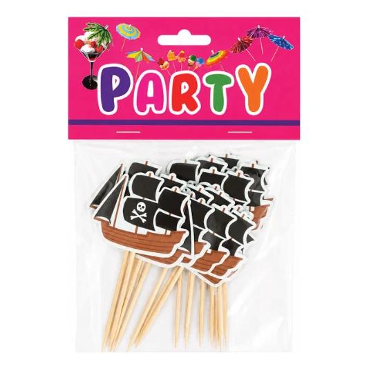 Palillos para coctel de banderas pirata