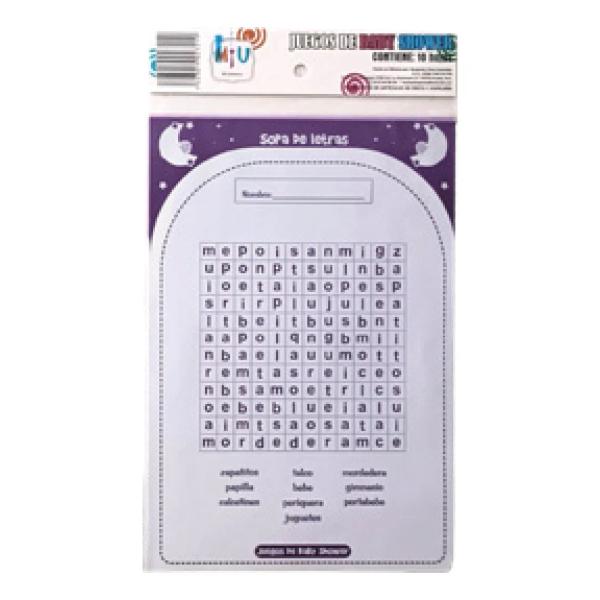 Juego de Baby Shower: Sopa de letras