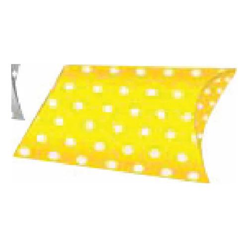 Caja almohada Amarilla con lunares