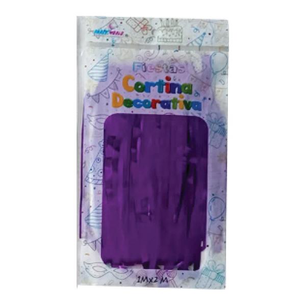 Cortina metálica de tiras Morada