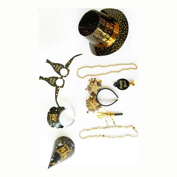 Kit Año Nuevo, Accesorios Para Fiesta Caja Para 12 Personas