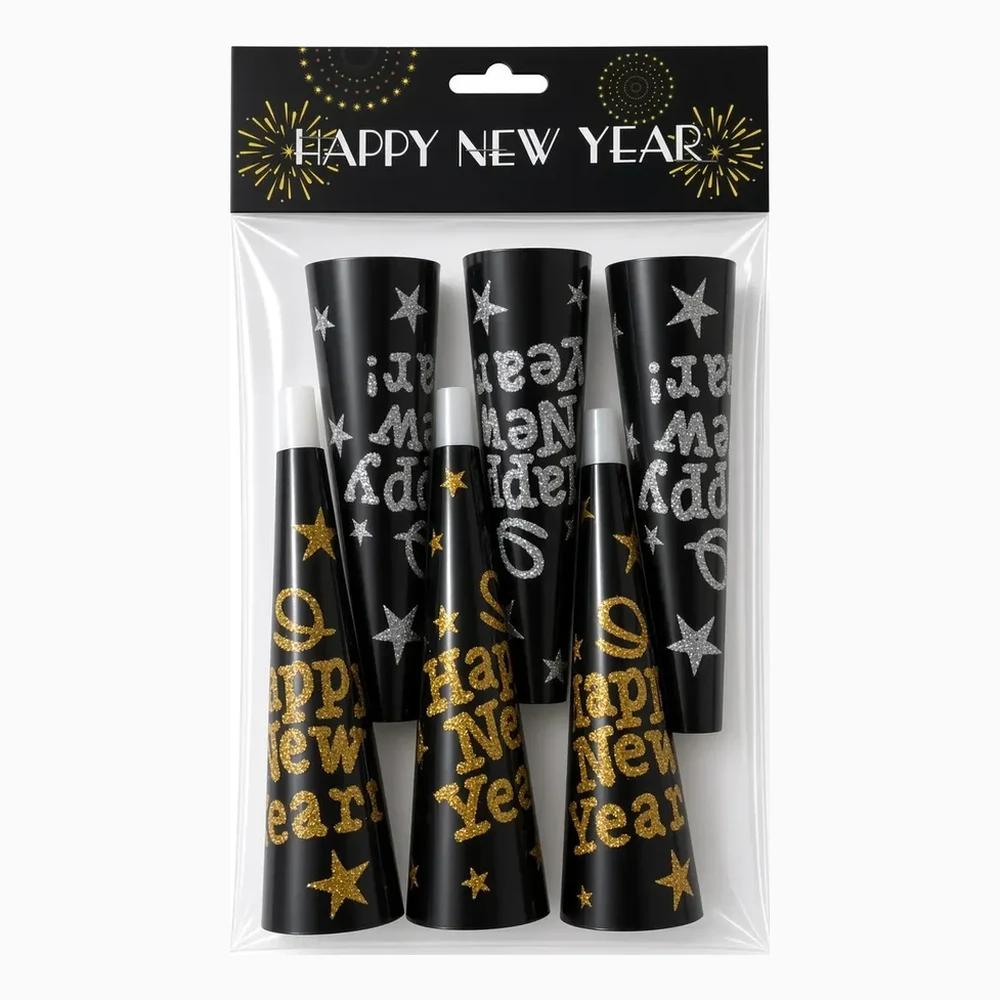 6 Cornetas De Fiesta Happy New Year