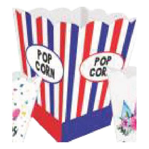 Caja palomera Pop Corn azul con rojo